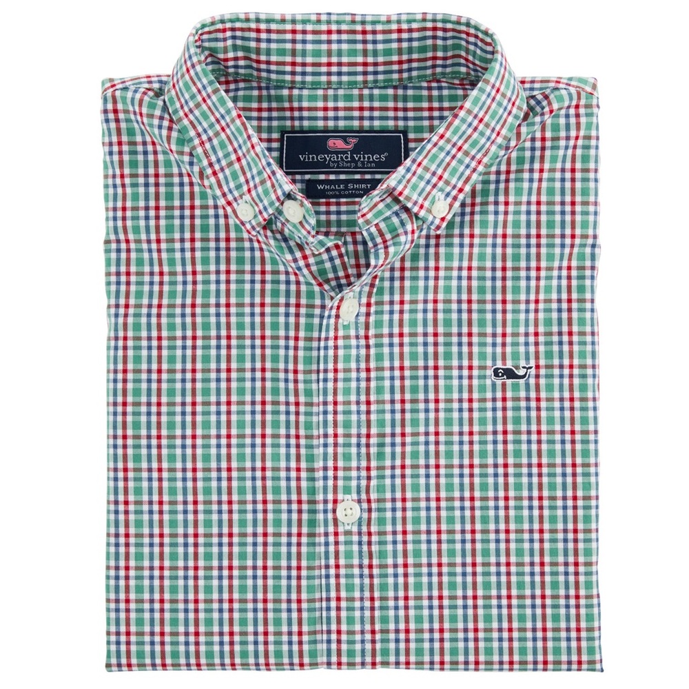 Vineyard Vines Arawak Gingham Whale Button Down